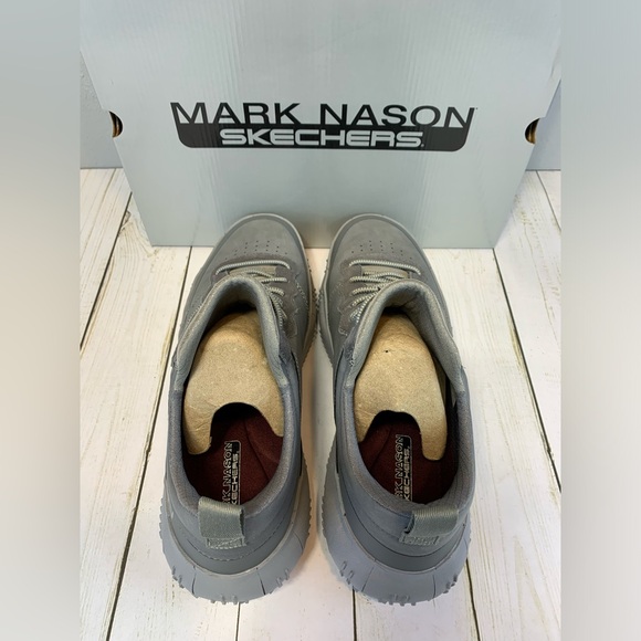 NIB Mark Nason For Skechers Gray Revo-Tivity Slip On No Tie Men's Sneaker-12 - Picture 6 of 9